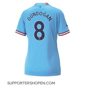 Manchester City Ilkay Gundogan #8 Hemma Matchtröja Dam 2022-23 Kortärmad